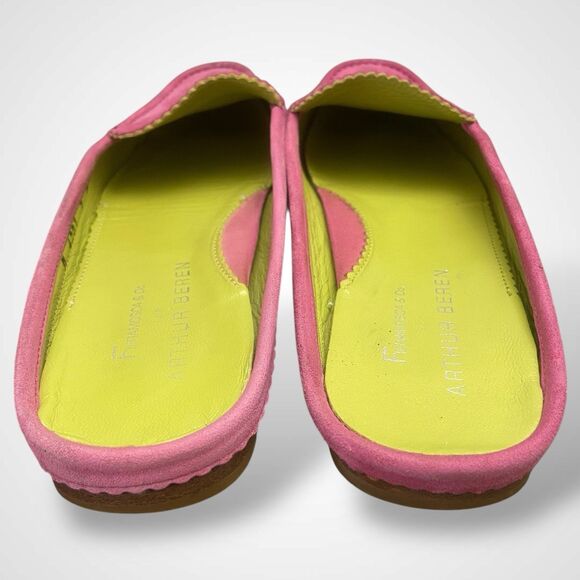 Fieramosca & Co Pink Suede Mule Moccasins Slides Women's Shoes Size 7M Italy - Picture 6 of 8